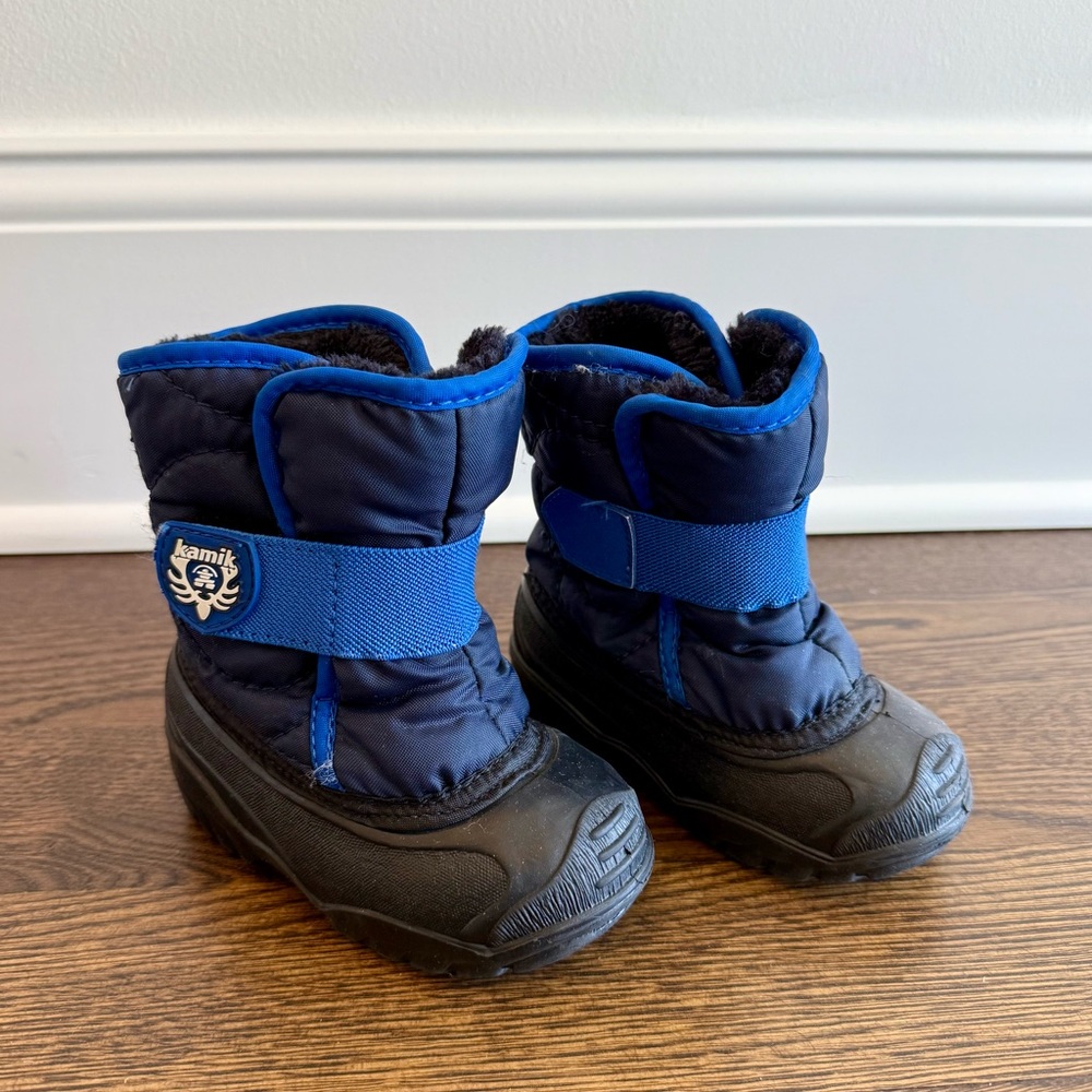 Kamik Kids Navy and Royal Blue Insulated Snow Boots